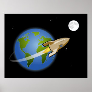 Póster Rocket a la luna - poster
