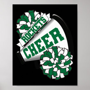 Póster Rockets Cheer Ck To School Espíritu de Porristas G