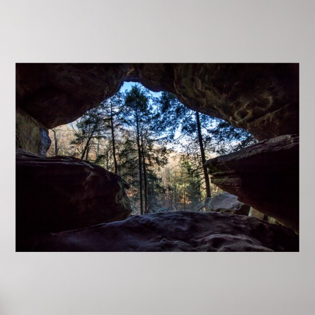 Póster Rockhouse, Parque Estatal Hocking Hills, Ohio (Frente)