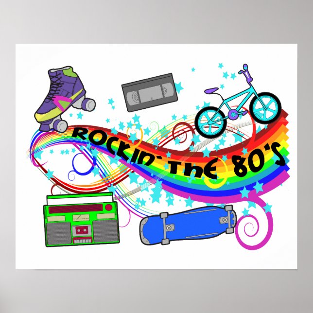 Póster Rockin Los 80 (Frente)