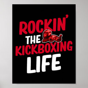 Póster Rockin 'The Kickboxing Life Artes Marciales Boxead