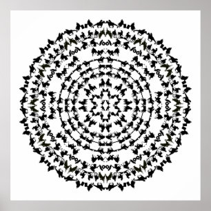 Póster Rocking R Rodeo Mandala 1