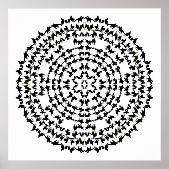 Póster Rocking R Rodeo Mandala 1 (Frente)