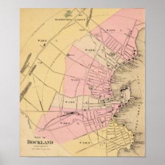 Póster Rockland, Poster de Maine 1885