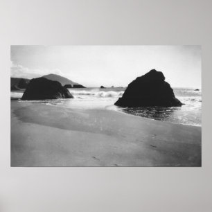 Póster Rocks along Beach at Port Orford, Oregon