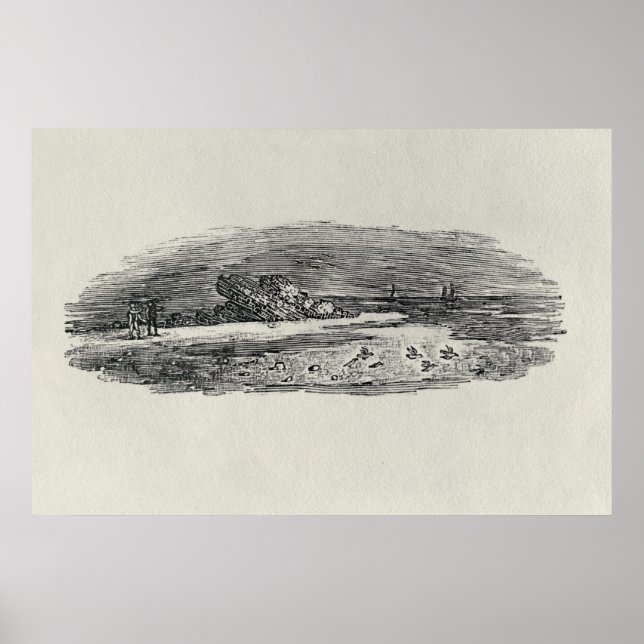 Póster Rocks with Coastal Shipping, (Frente)