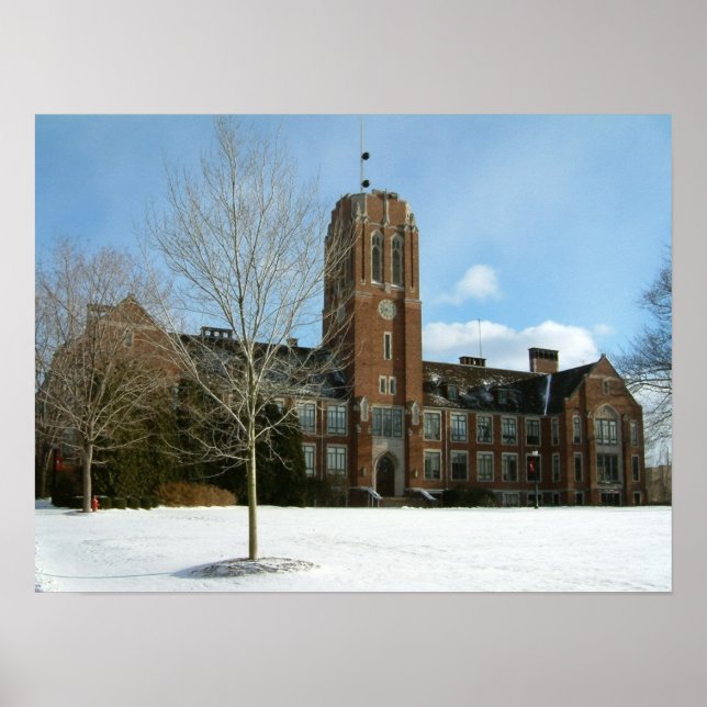 Póster Rockwell en invierno en Grove City College (Frente)