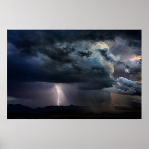 Póster Rocky Mountain Lightning Storm