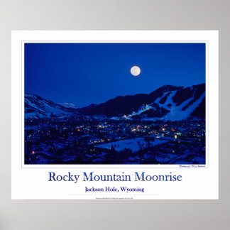 Póster Rocky Mountain Moonrise