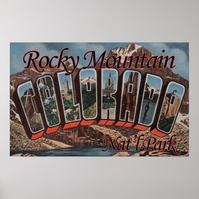 Póster Rocky Mountain Nat'l Park, Colorado (Frente)