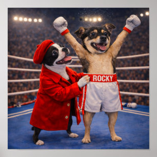 Póster "Rocky y Adrian"