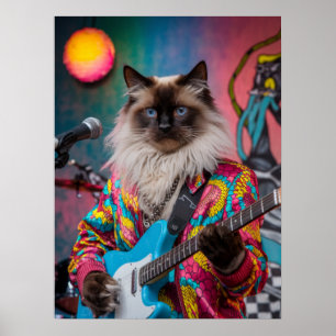 Póster Roco gato siamés