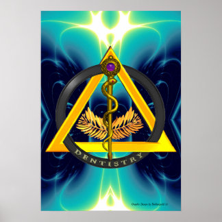 PÓSTER ROD DE SÍMBOLO DE DENTISTRÍA ASCLEPIUS
