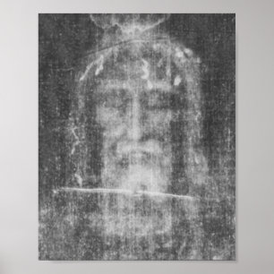 Póster Roda de Turín, cara de Jesús - Manto de Turín