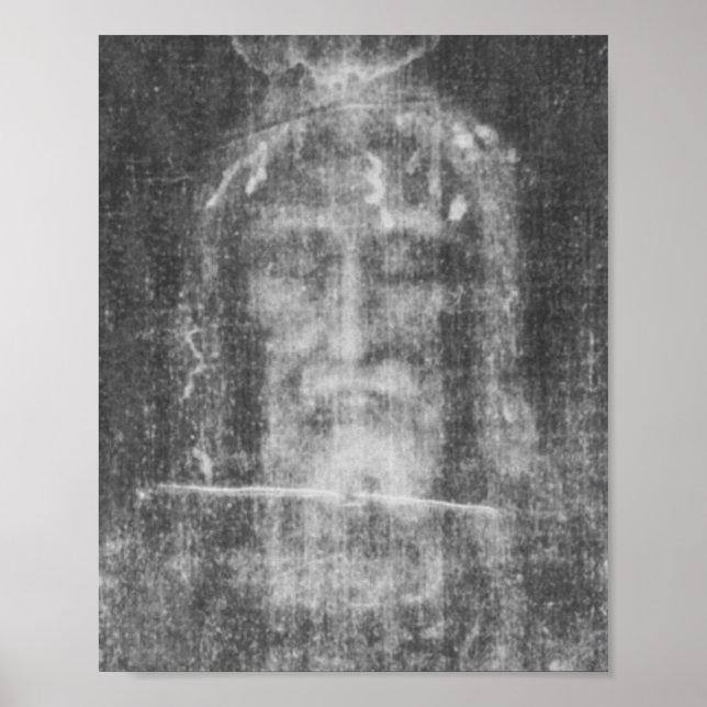 Póster Roda de Turín, cara de Jesús - Manto de Turín (Frente)