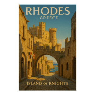 Póster Rodas — viaje a Grecia 2026