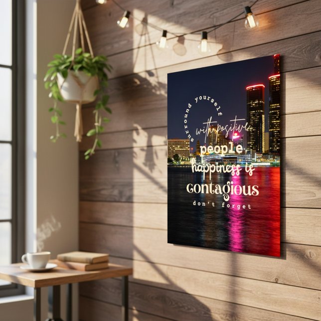 Póster Rodearse a uno mismo con motivación positiva (Surround Yourself with Positivity Motivational Poster)