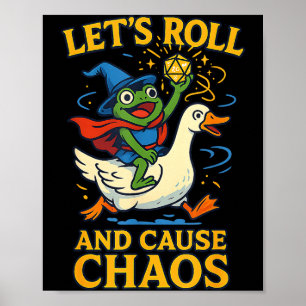 Póster Rodemos Y Causemos Caos Rana Mago Ganso Rpg A