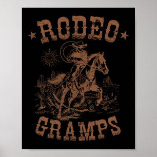 Póster Rodeo agarra al padre de la familia de los Vaquero