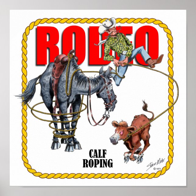 Póster Rodeo Calf Roper (Frente)