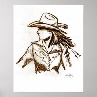 Póster Rodeo Cowgirl