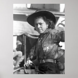 Póster Rodeo Cowgirl: 1940