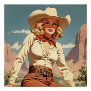 Póster Rodeo de época: Susurros salvajes del Oeste
