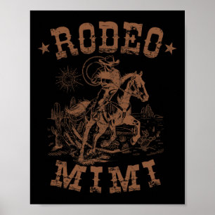 Póster Rodeo de familia mimi occidental de vaqueros coinc