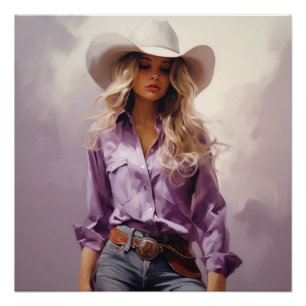 Póster Rodeo Reverige: Cowgirl Wall Art