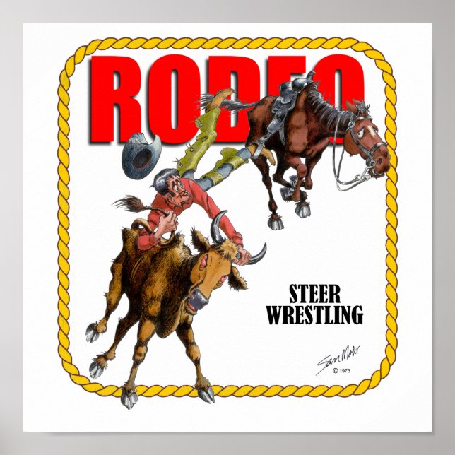 Póster Rodeo Steer Wrestler (Frente)