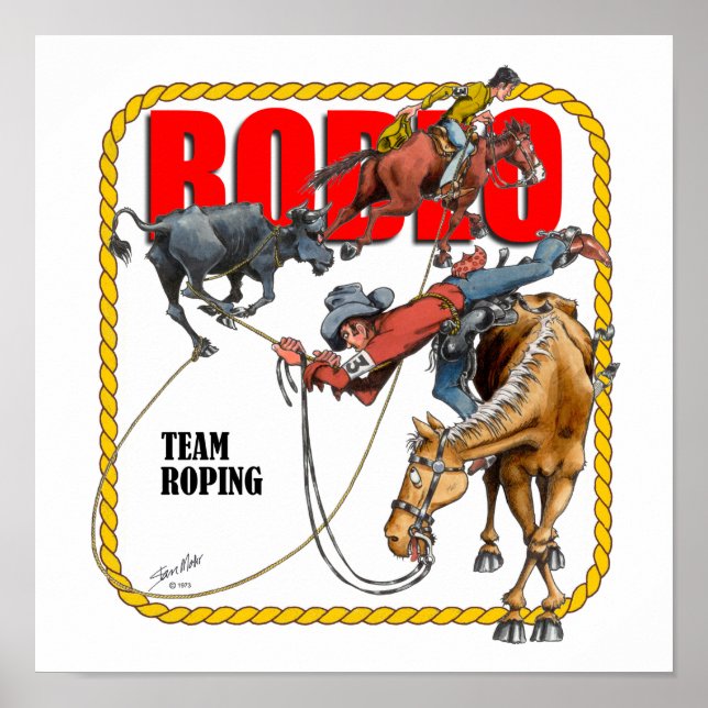 Póster Rodeo Team Ropers (Frente)