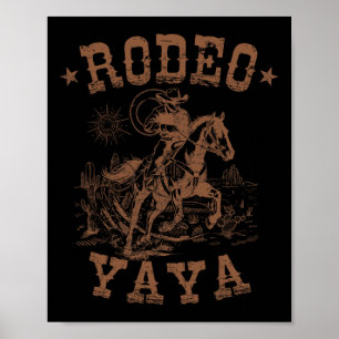 Póster Rodeo Yaya Cowboy Occidental casada con la madre