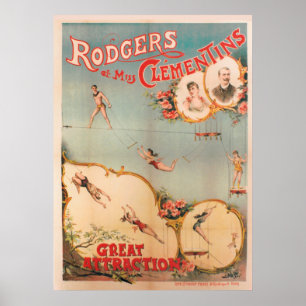 Póster Rodgers y Srta. Clementins, gran atracción