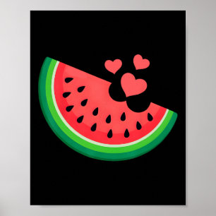 Póster Rodia de sandía Melón Vacaciones de verano Sandía 