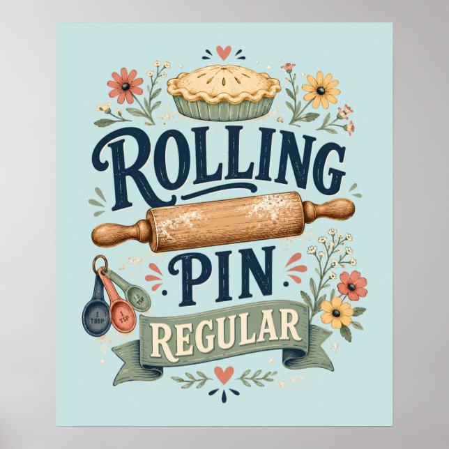 Póster Rodillo de Amasar Regular Cottage Baker (Frente)