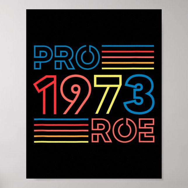 Póster Roe 1973 Feminist Pro Choice Abortion Retro (Frente)