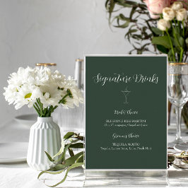 Póster ROE Dusky Green & White Signature Bebe Rótulo