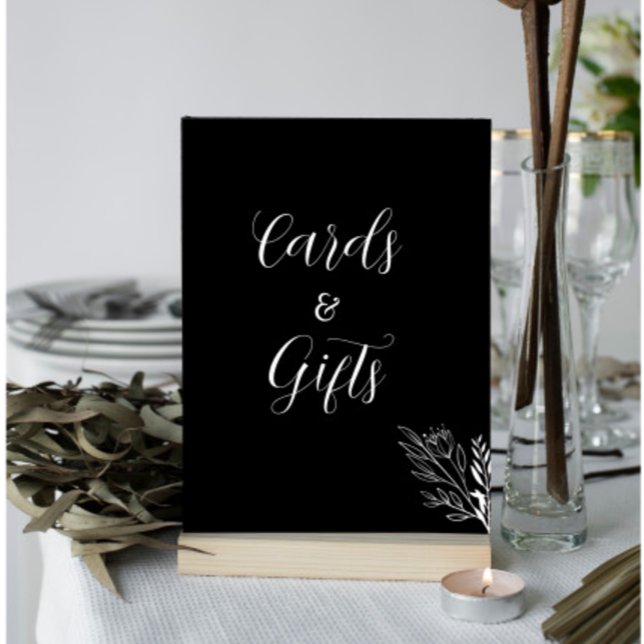 Póster ROE Rótulo de Regalos de tarjetas blancas y negras (Subido por el creador)