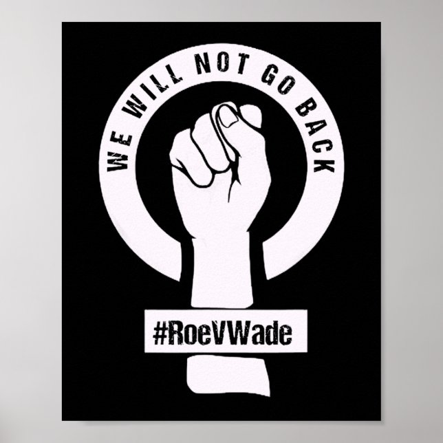 Póster roe v wade no volveremos (Frente)