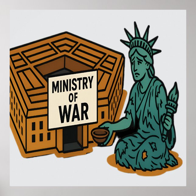 Póster Rogando por la paz: Libertad frente al Ministerio (Frente)