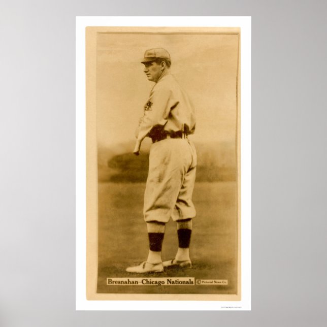 Póster Roger Bresnahan Cubs Béisbol 1914 (Frente)