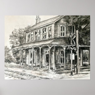 Póster "Roger's Ohio Depot Station" - Lápiz