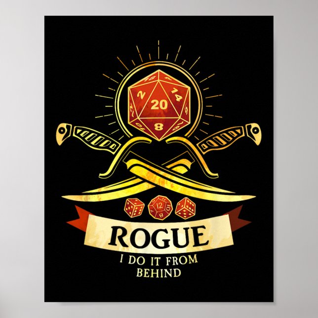 Póster Rogue Fantasy Gamer Rpg Cl  (Frente)