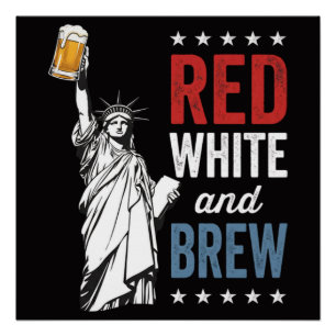 Póster Rojo Blanco y Cerveza 250 Aniversario