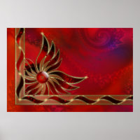 Rojo como la llama impresa