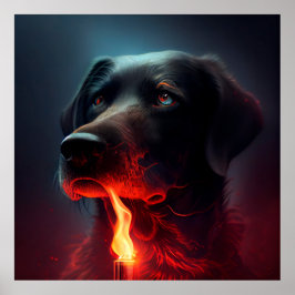 Póster Rojo de perro poster