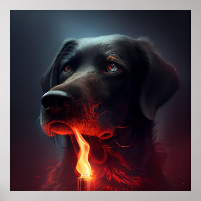 Póster Rojo de perro poster (Frente)