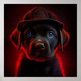 Póster Rojo de perro poster