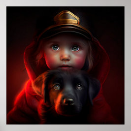 Póster Rojo de perro poster