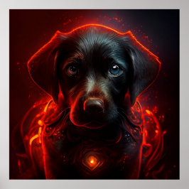 Póster Rojo de perro poster